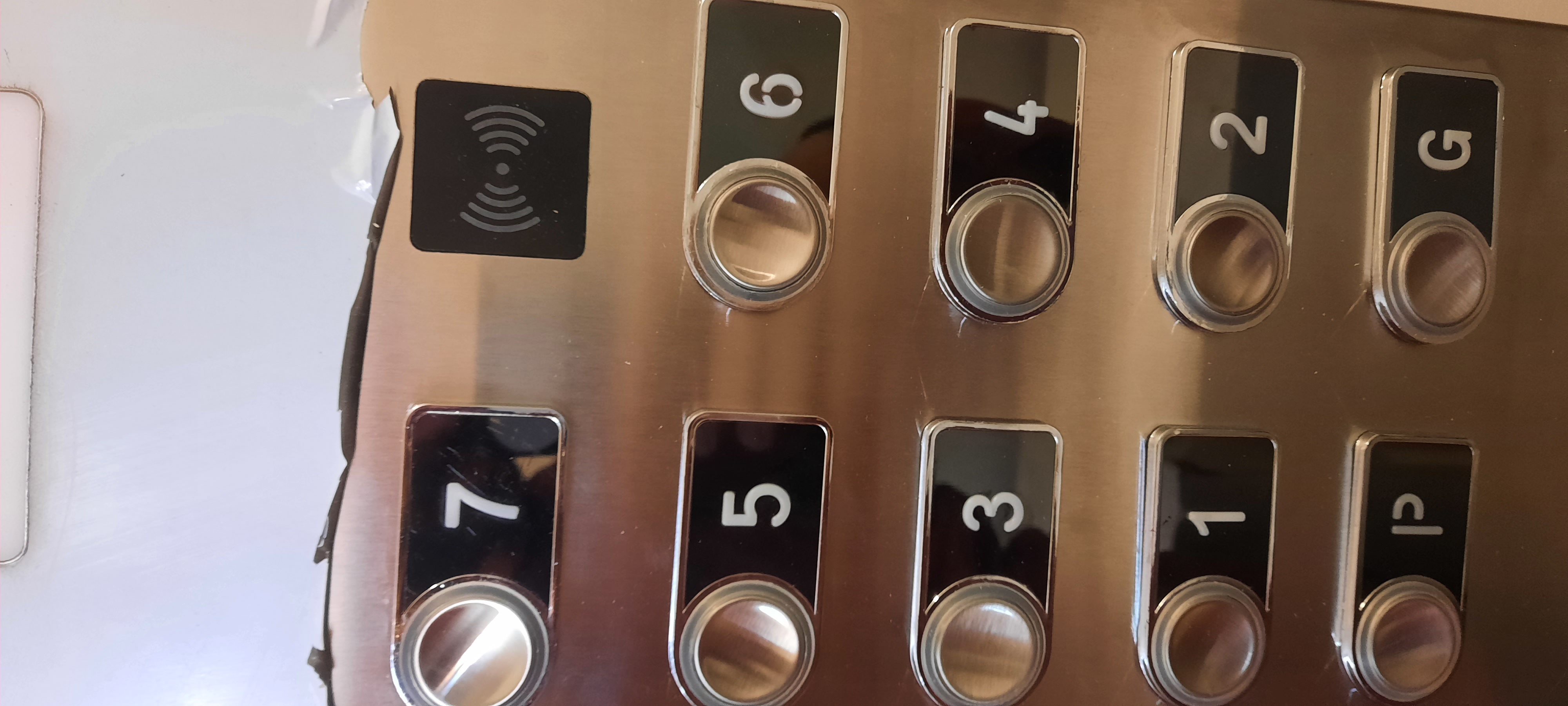 شستی کابین آسانسور + اکسس کنترل یا دستگاه کنترل تردد تگ دار + 10 عدد تگ / برند آسیا118 - (118 آسانسوری) تولید و فروش پنل شستی آسانسور