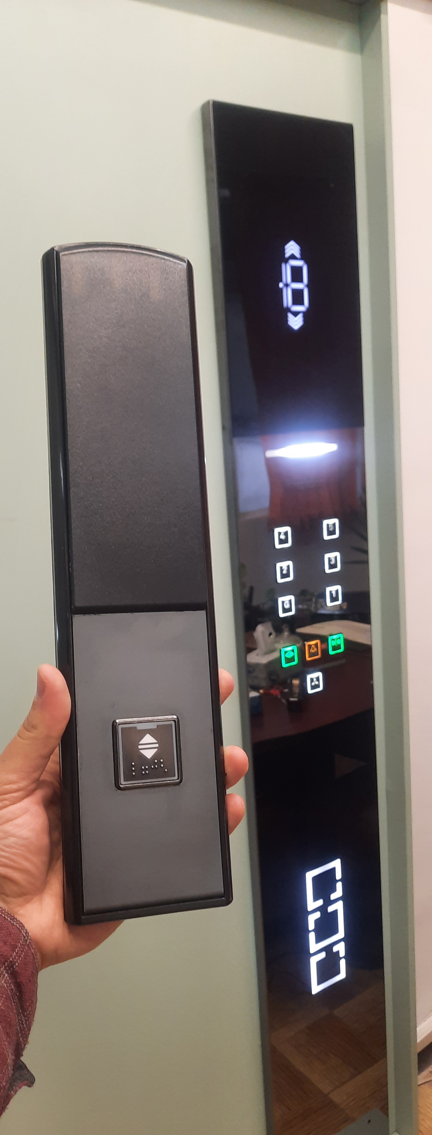 شصتی آسانسور آسیا 118 /  ست کابین و بیرون طبقه / با کیفیت عالی و ضمانت ۳۰ ماهه - (118 آسانسوری) تولید و فروش پنل شستی آسانسور