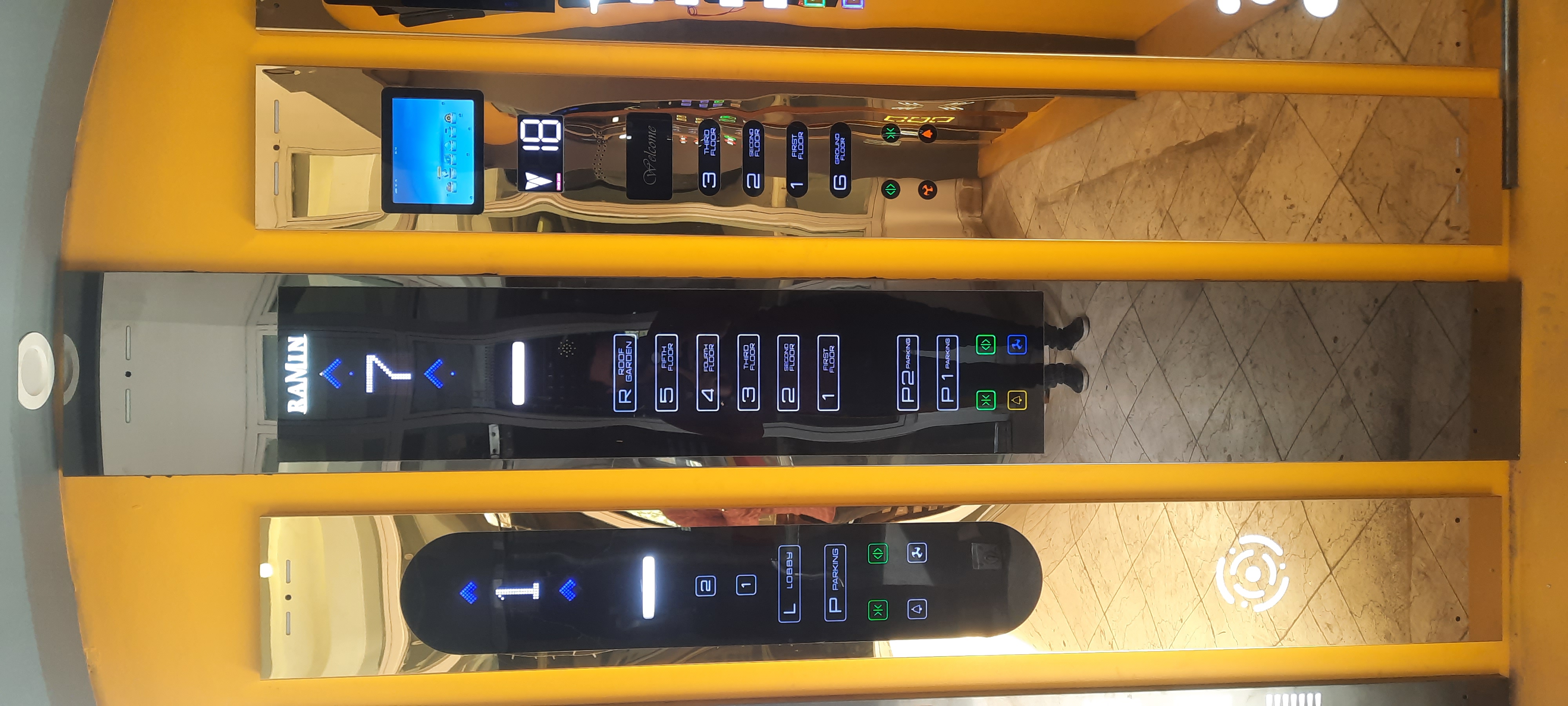 پنل شستی تاچ لمسی فول مشکی با کیفیت، مدا asia118 / تولید سفارشی - (118 آسانسوری) تولید و فروش پنل شستی آسانسور